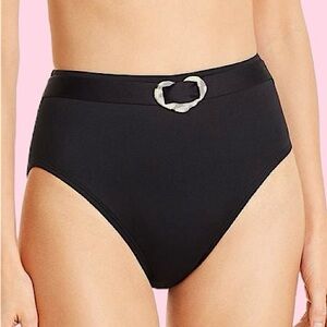Kate Spade Belted High Waist Bikini Bottom - Heart Buckle